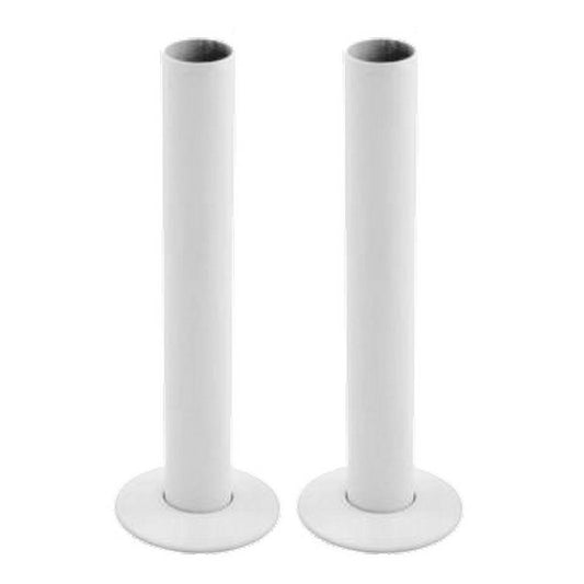 15mm Pipe and Rosettes White (Pair)