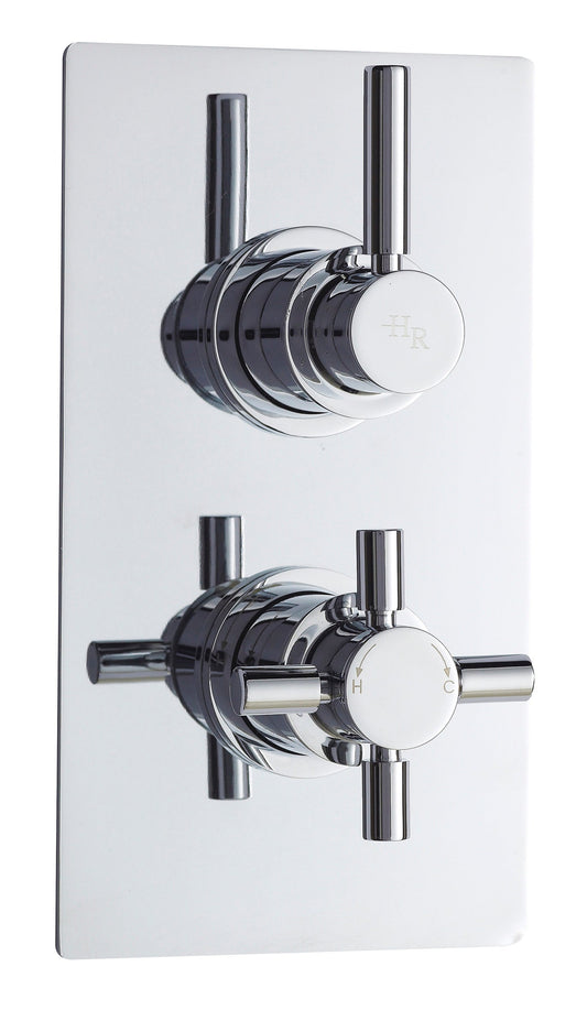 Tec Pura Twin Thermostatic Shower Valve With Diverter