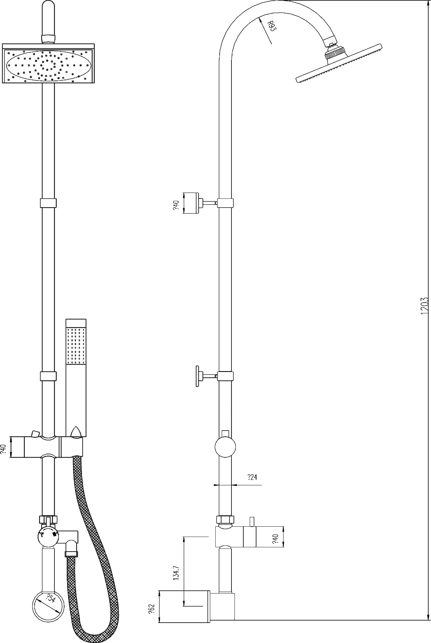 Multi Option Shower Kits Worth Shower Kit