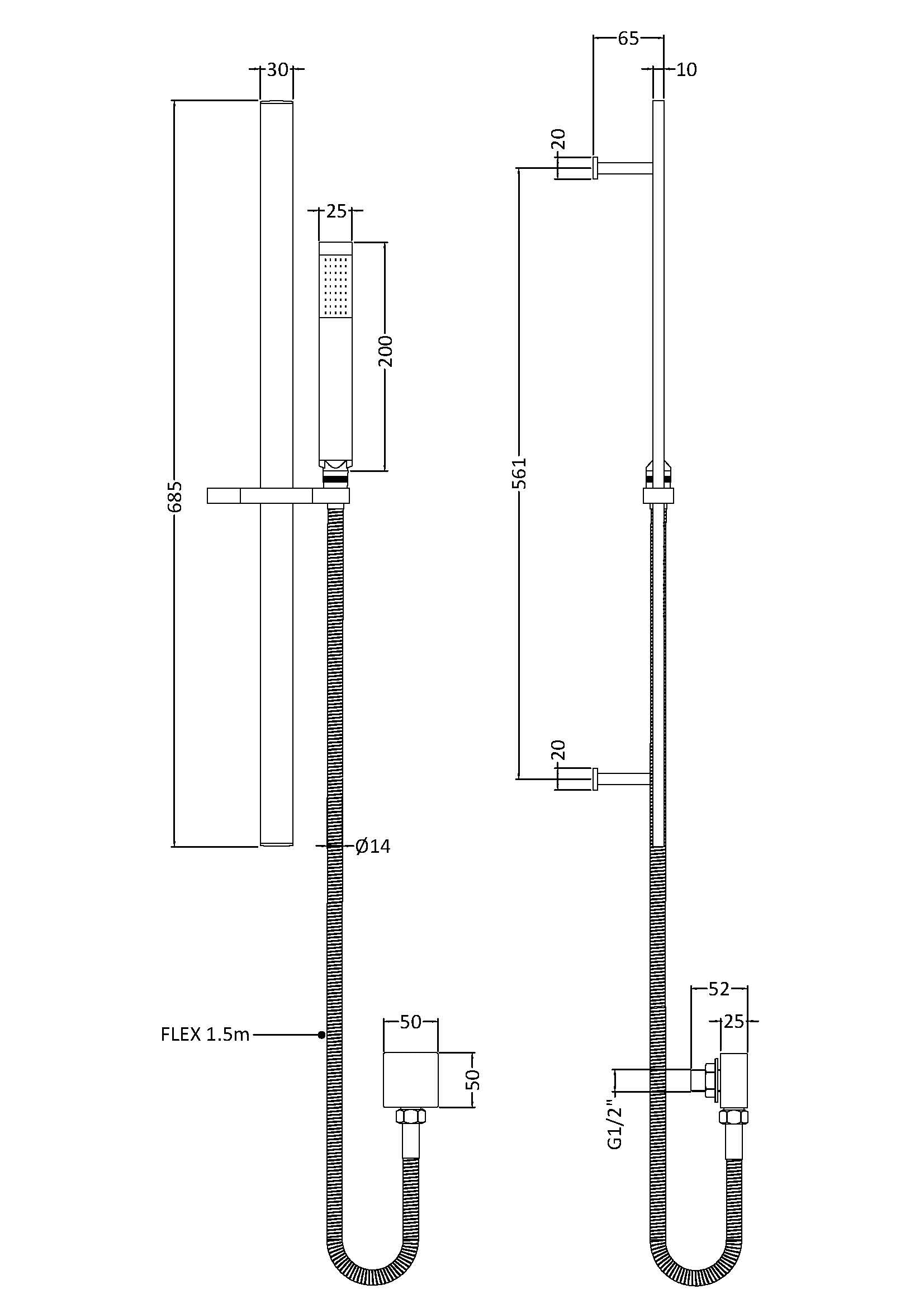 Showers Rail Kits Slide Rail Kit
