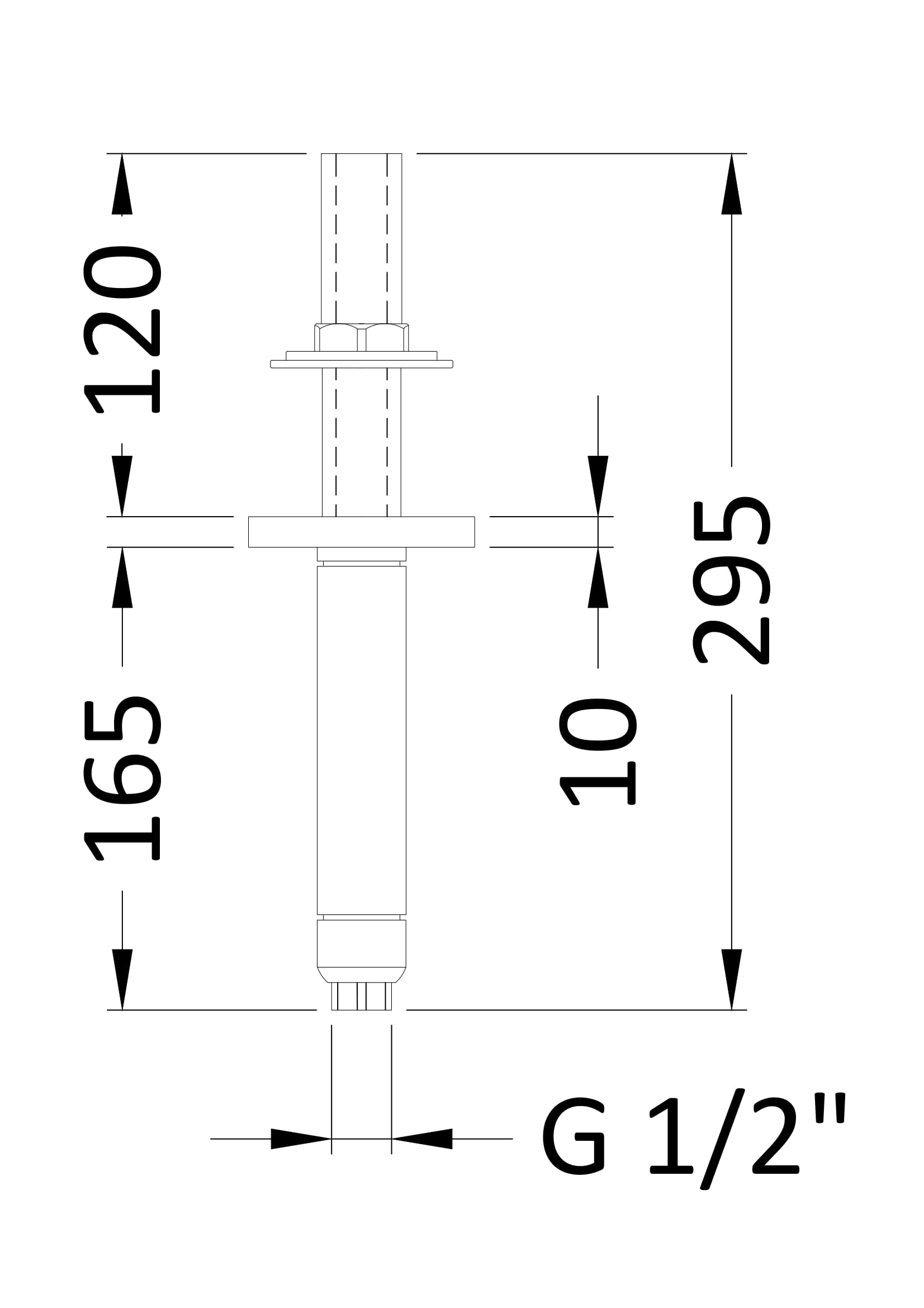 Fixed Shower Heads Ceiling-Mounted Arm