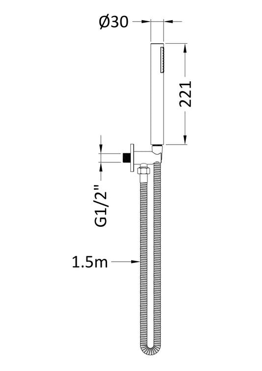 Outlet Elbow, Parking Bracket, Flex and Handset