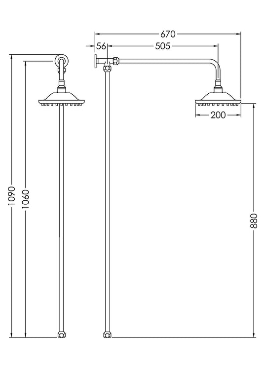 Shower Kits Rigid Riser Kit