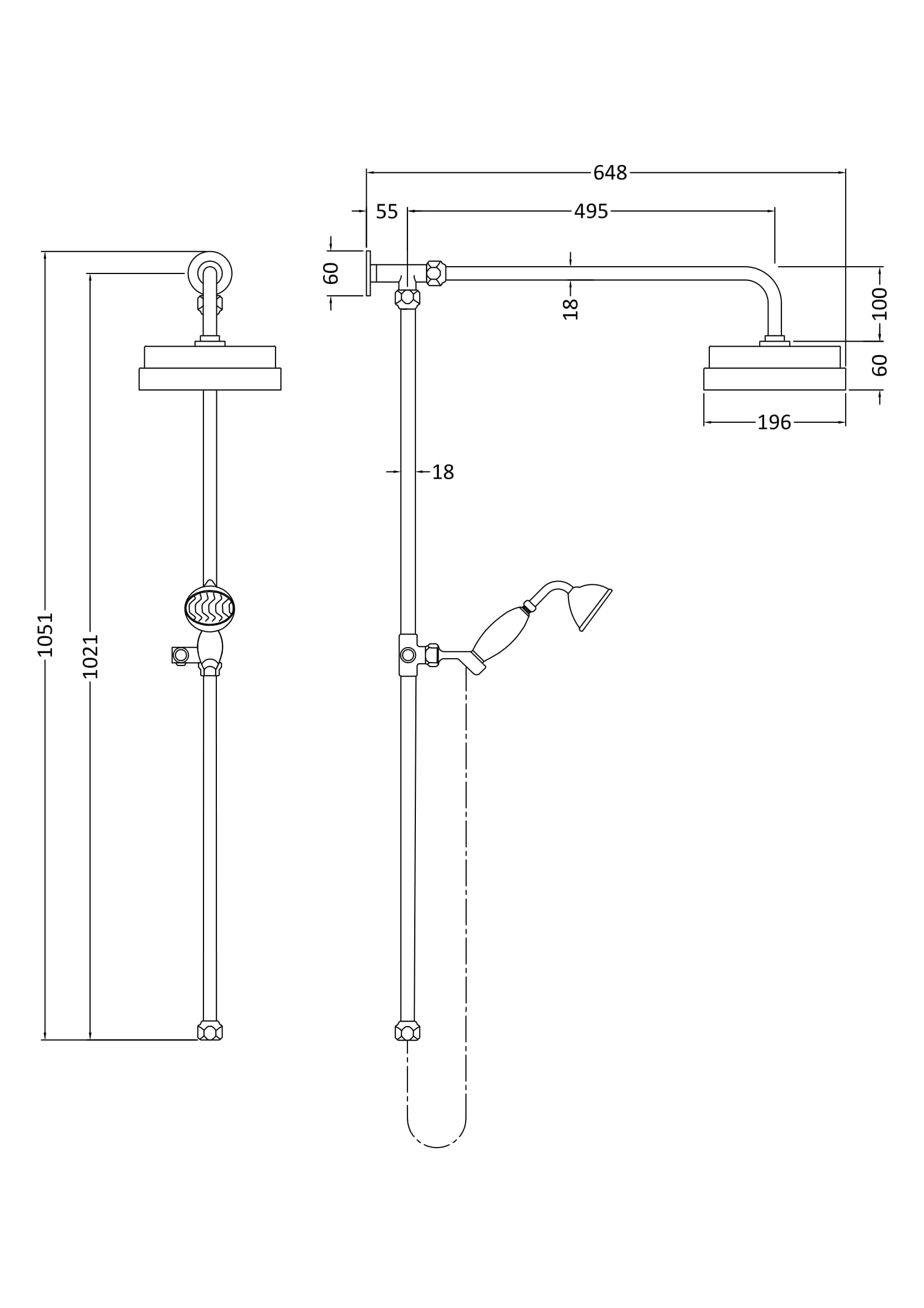 Shower Kits Rigid Riser Kit