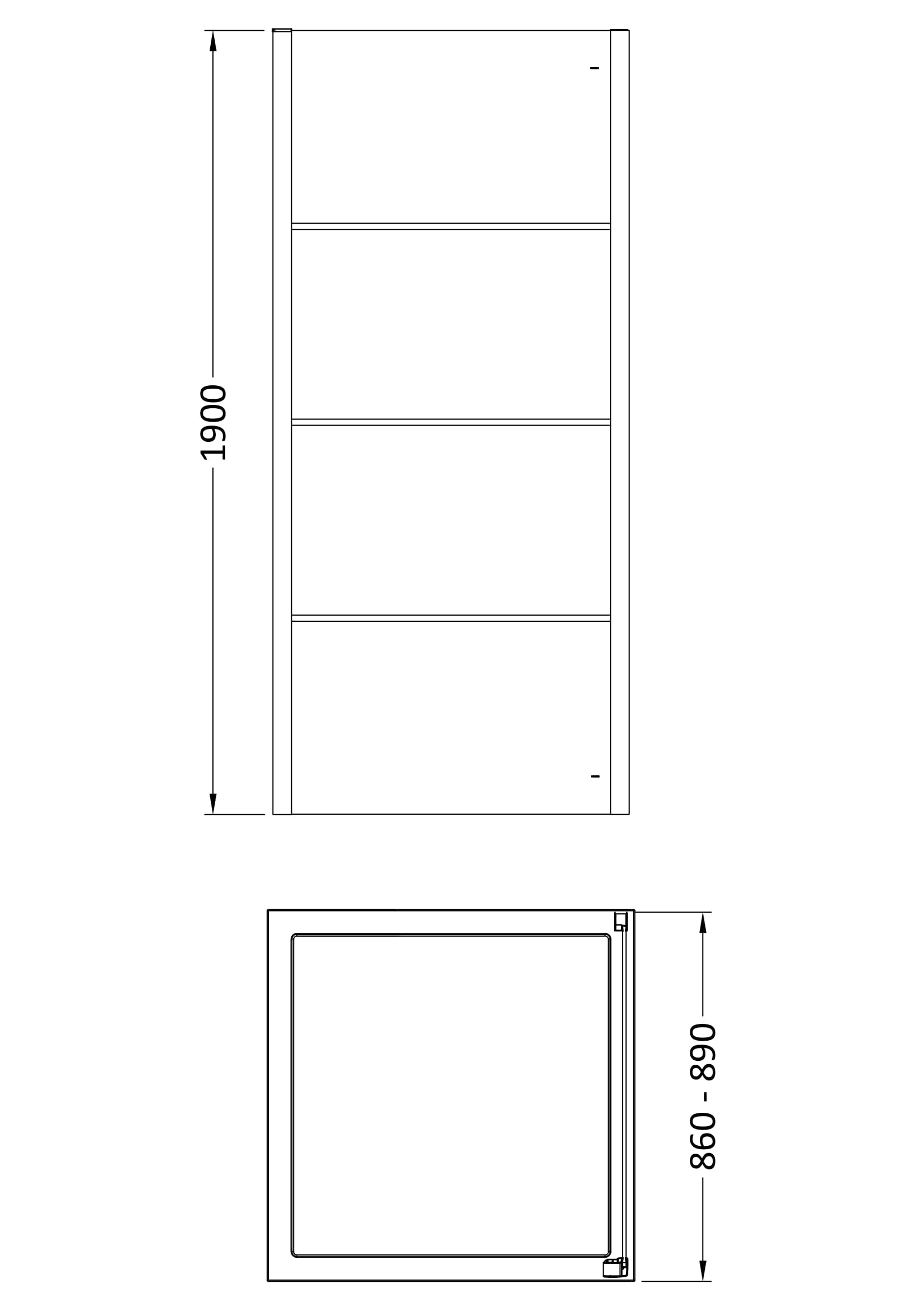 Apex 900mm Side Panel 8mm Glass