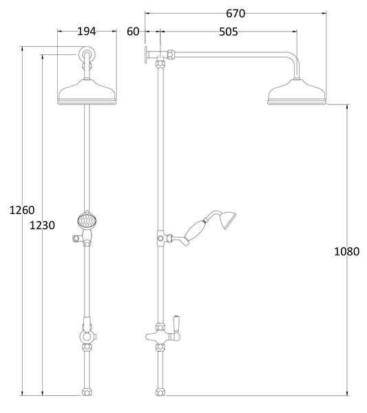 Shower Kits Rigid Riser Kit