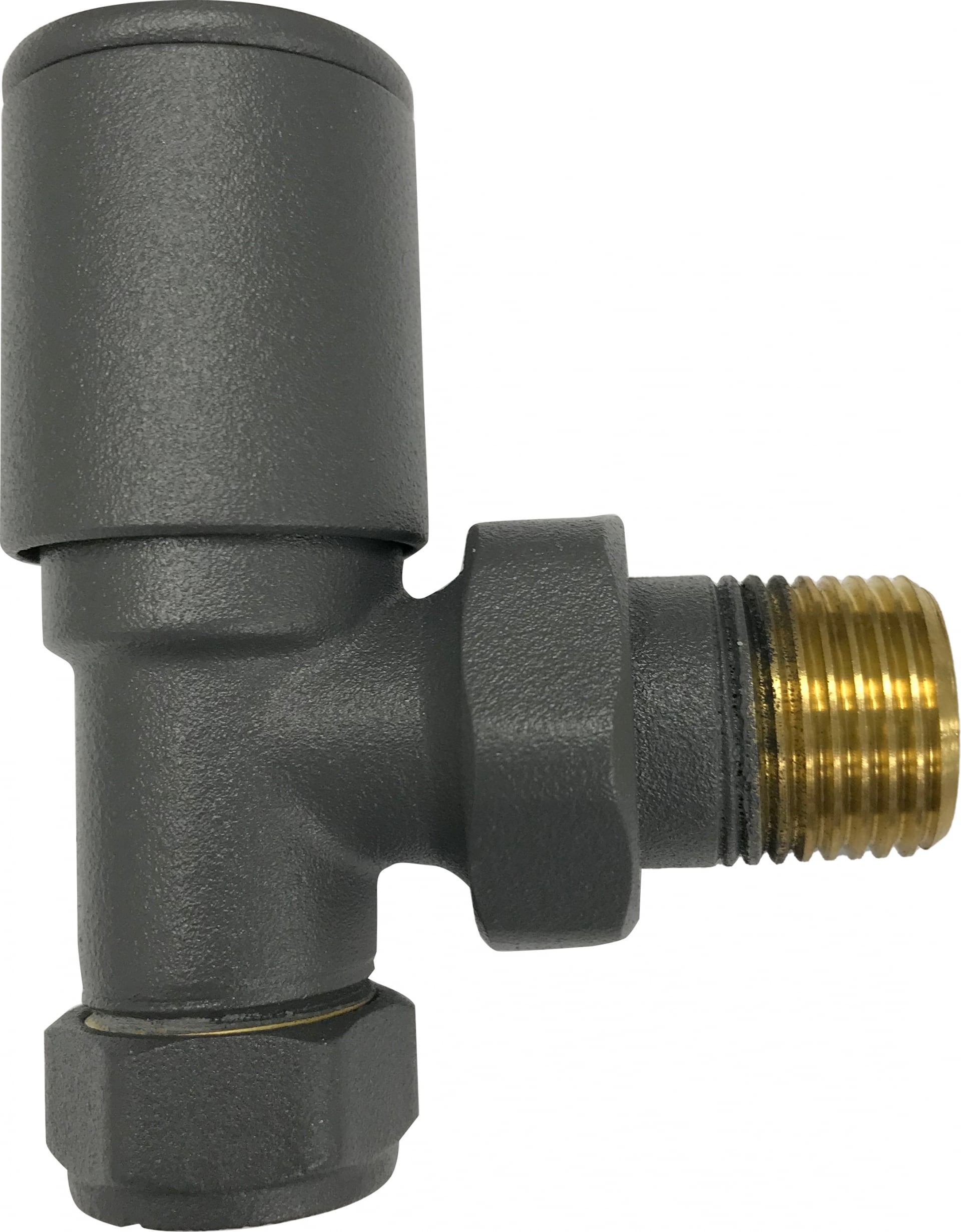 Anthracite Radiator Valve Angled 15mm (Pair)