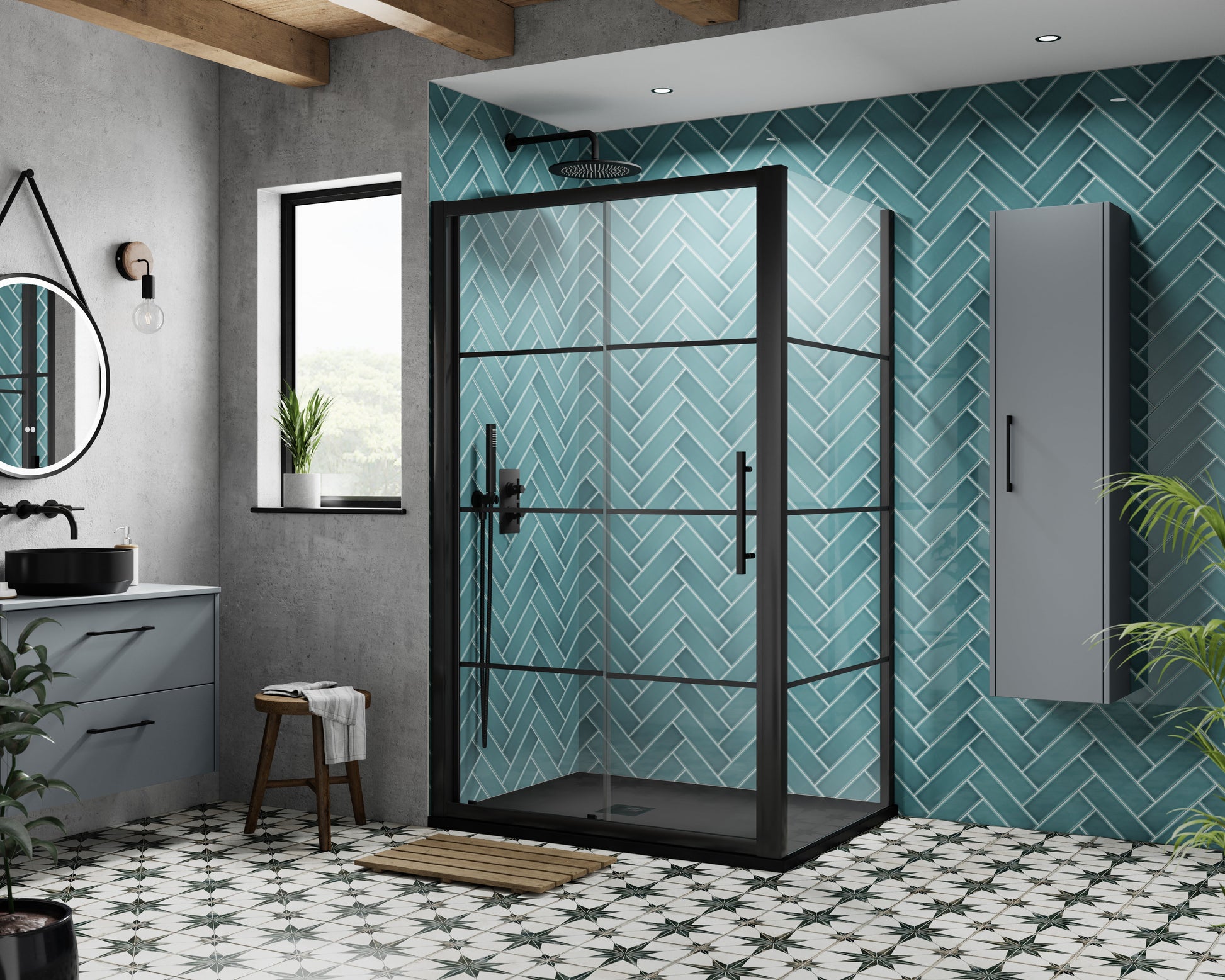 Apex 1400mm Sliding Shower Door 8mm Glass