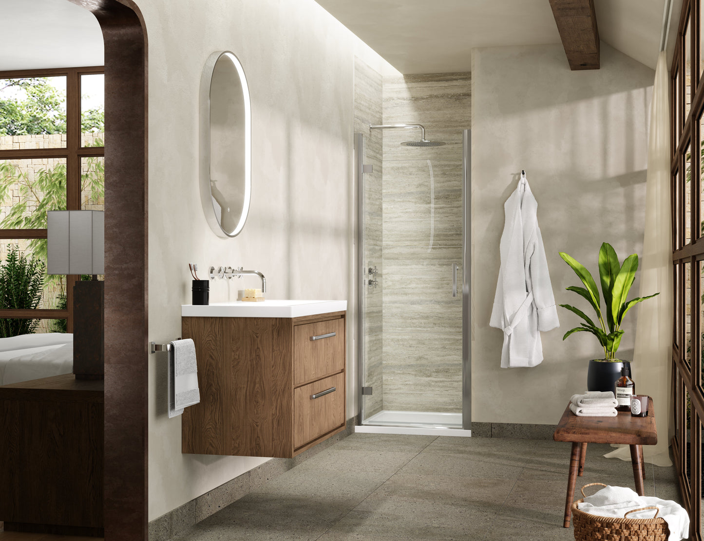 Pacific 800mm Hinged Door 6mm Glass