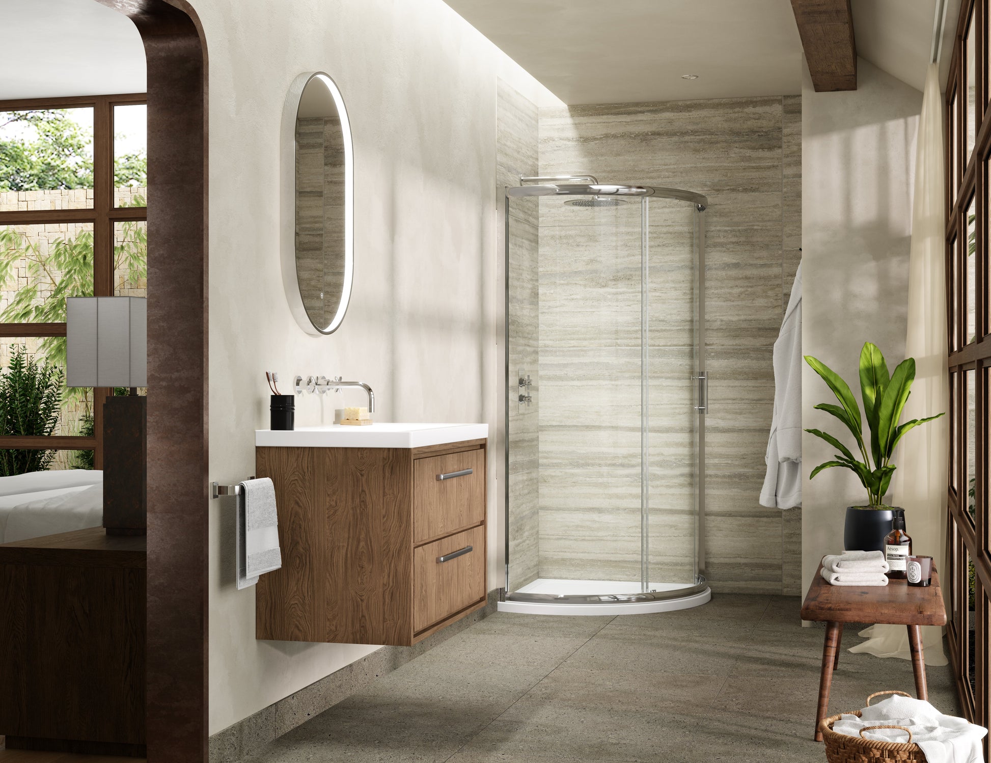 Pacific 860mm Single Entry Quadrant Enclosure 6mm Glass