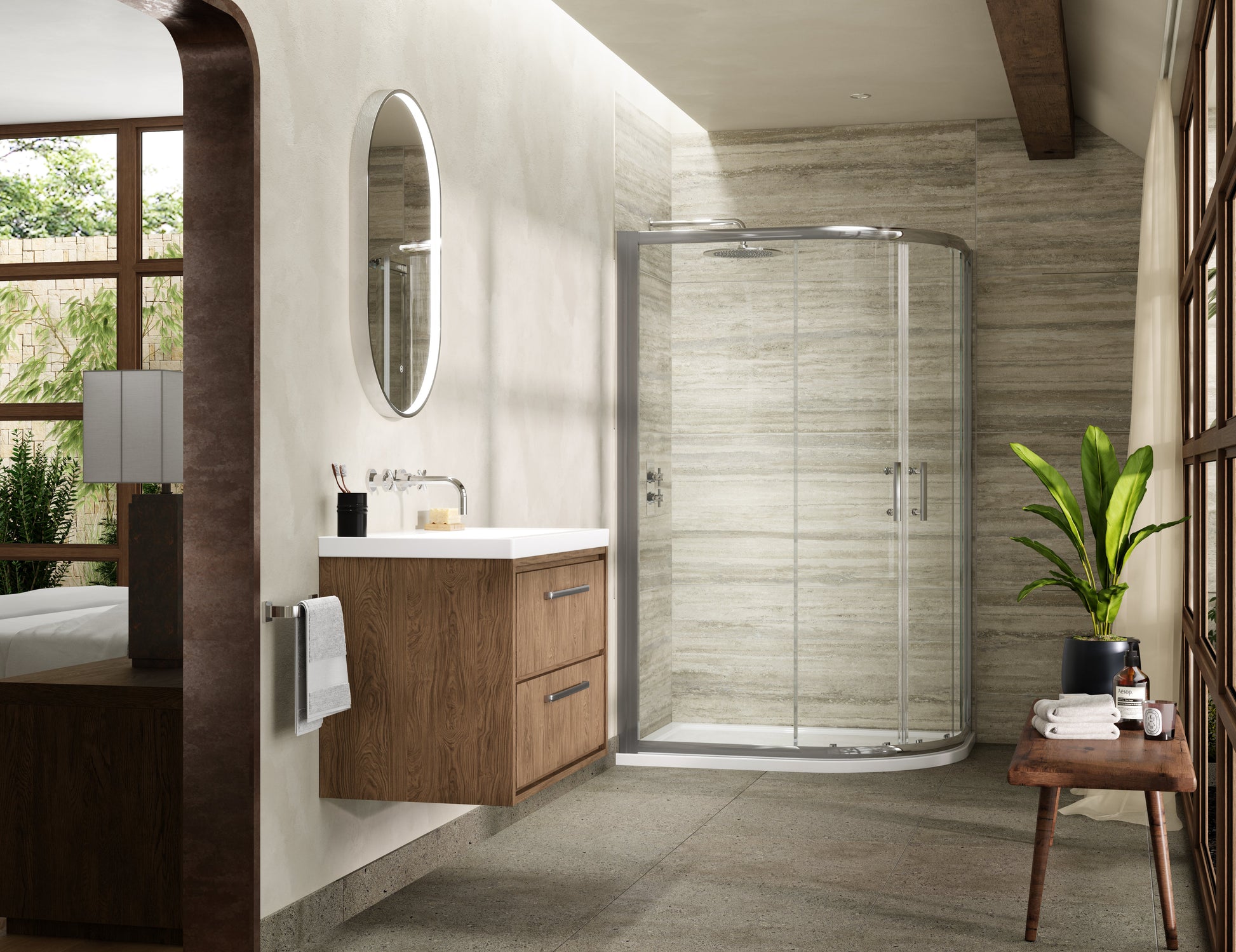 Pacific 1200 x 900mm Offset Quadrant Enclosure 6mm Glass