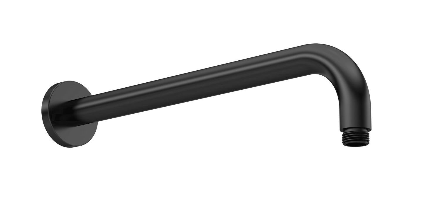 Fixed Shower Heads Wall-Mounted Arm Matt Black