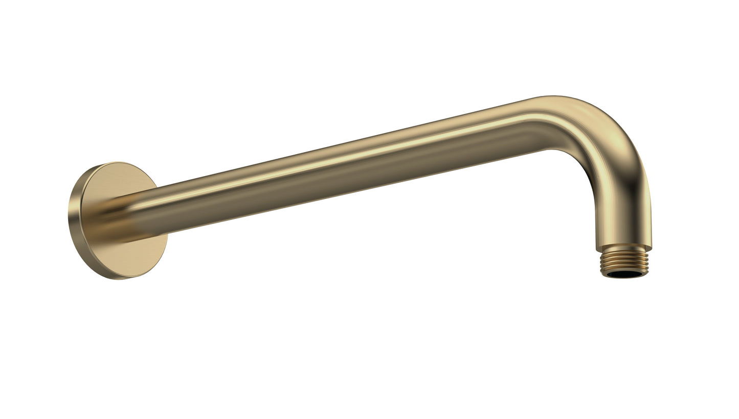 Fixed Shower Heads Wall-Mounted Arm Brushed Brass