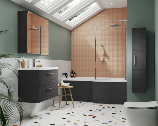 Fusion Fitted Wall Hung 2 Door Mirror Unit (50/50) 600mm