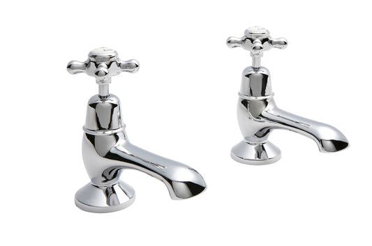 White Topaz With Crosshead Handle Bath Taps