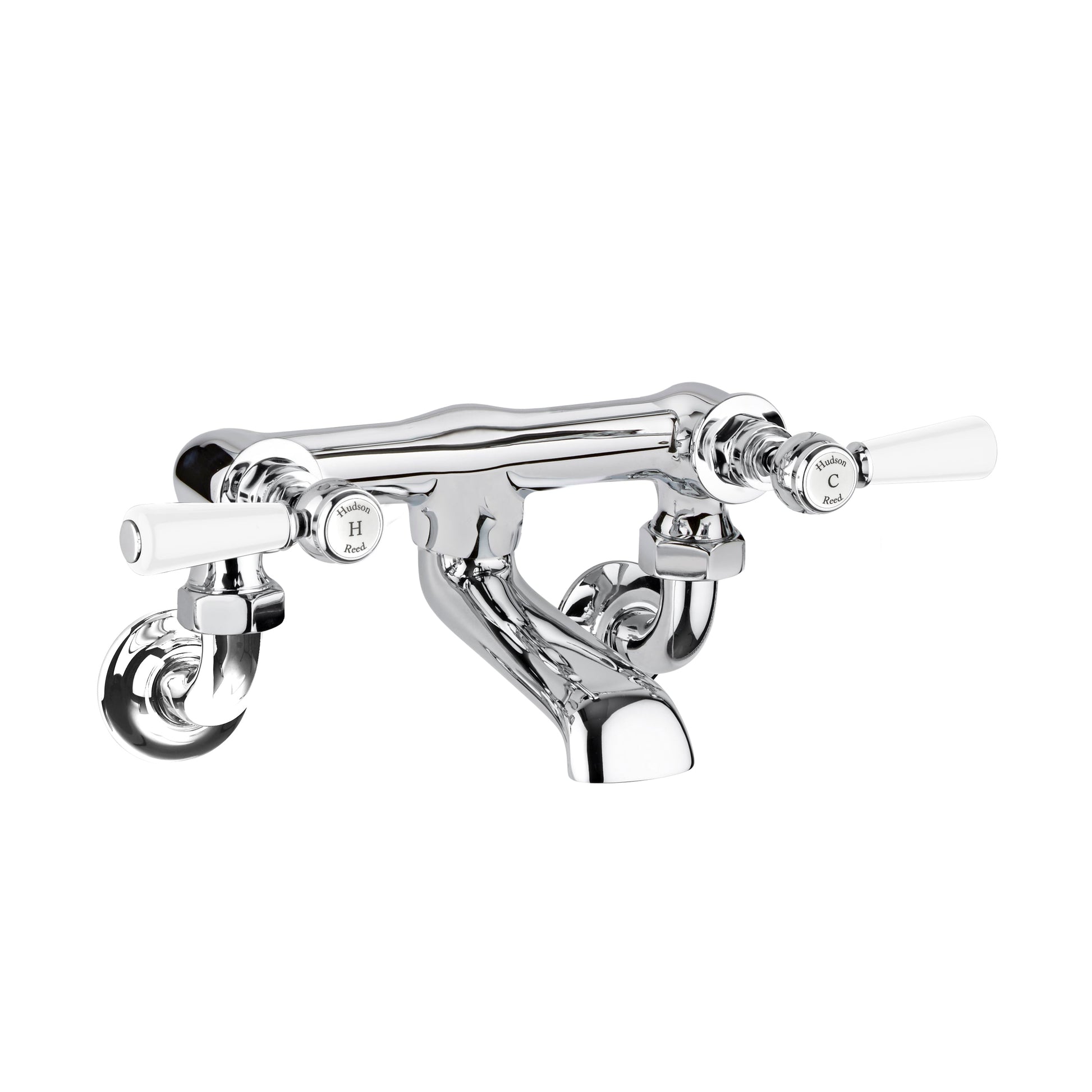 White Topaz With Lever Handle Wall Mounted Bath Filler