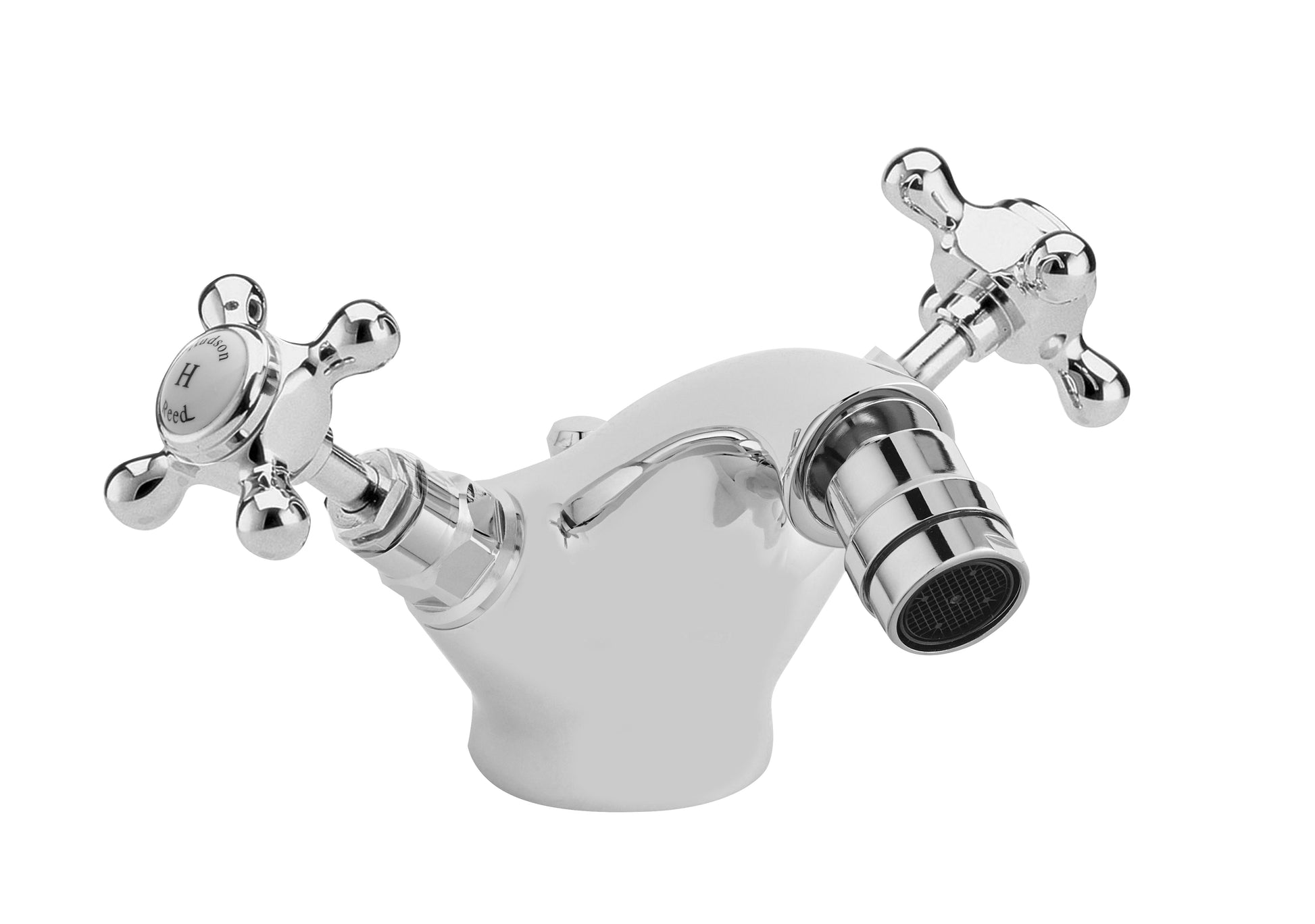 White Topaz With Crosshead Handle Bidet Tap