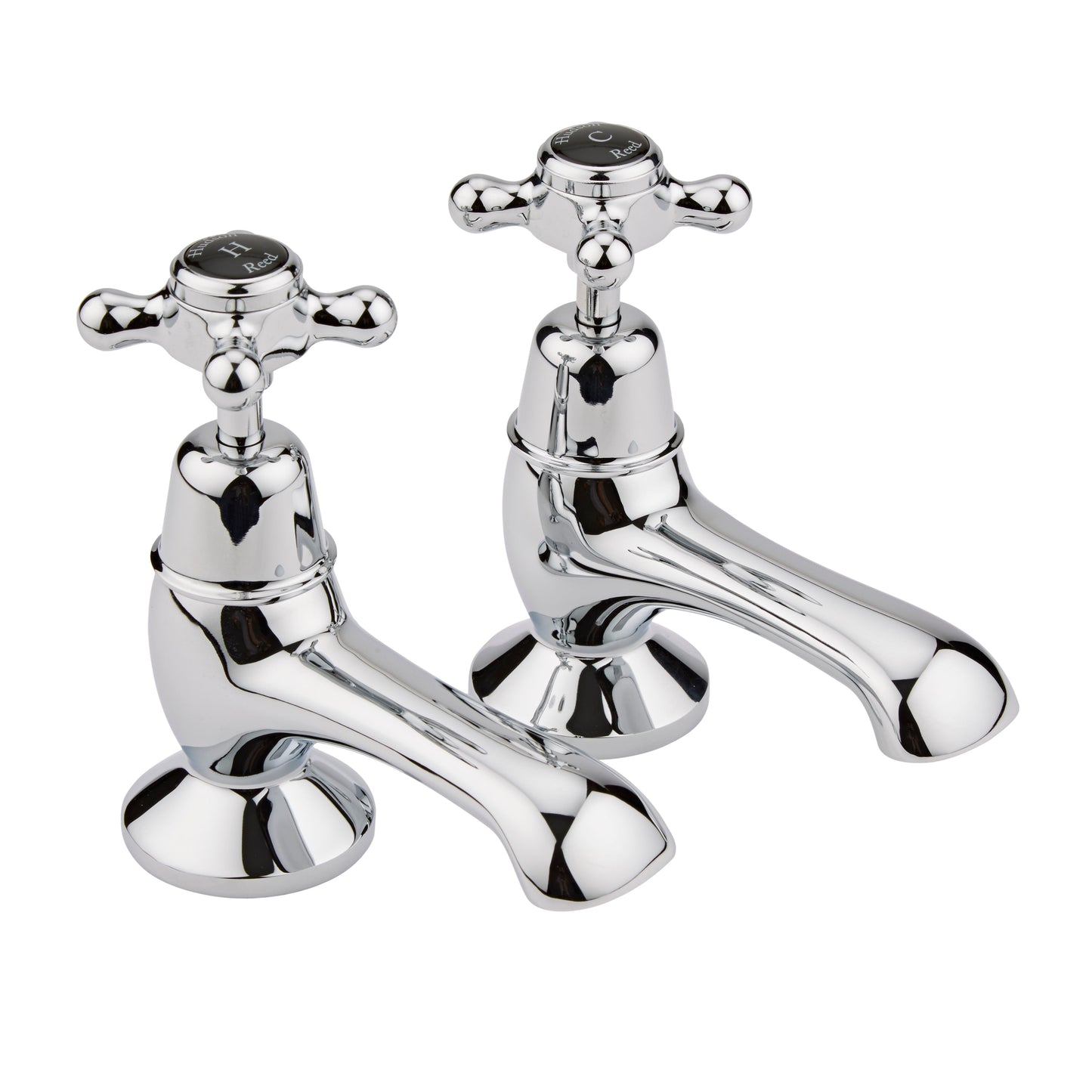 Black Topaz With Crosshead Handle Bath Taps