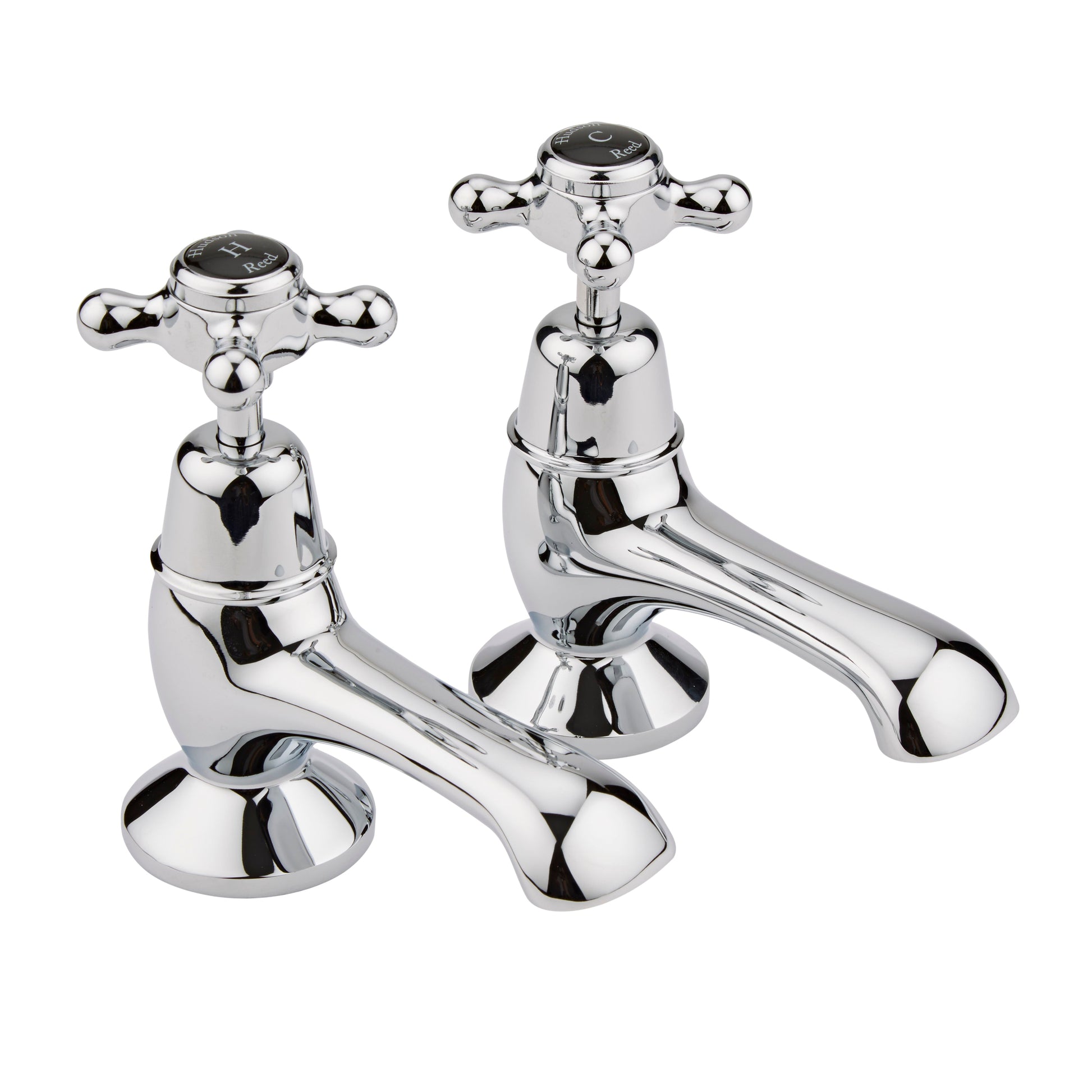 Black Topaz With Crosshead Handle Bath Taps
