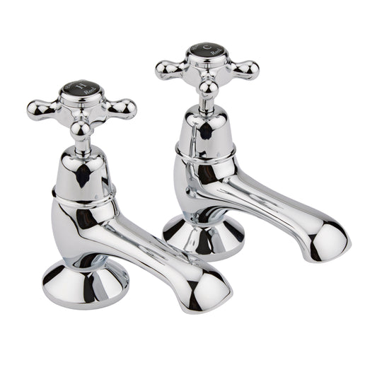 Black Topaz With Crosshead Handle Bath Taps