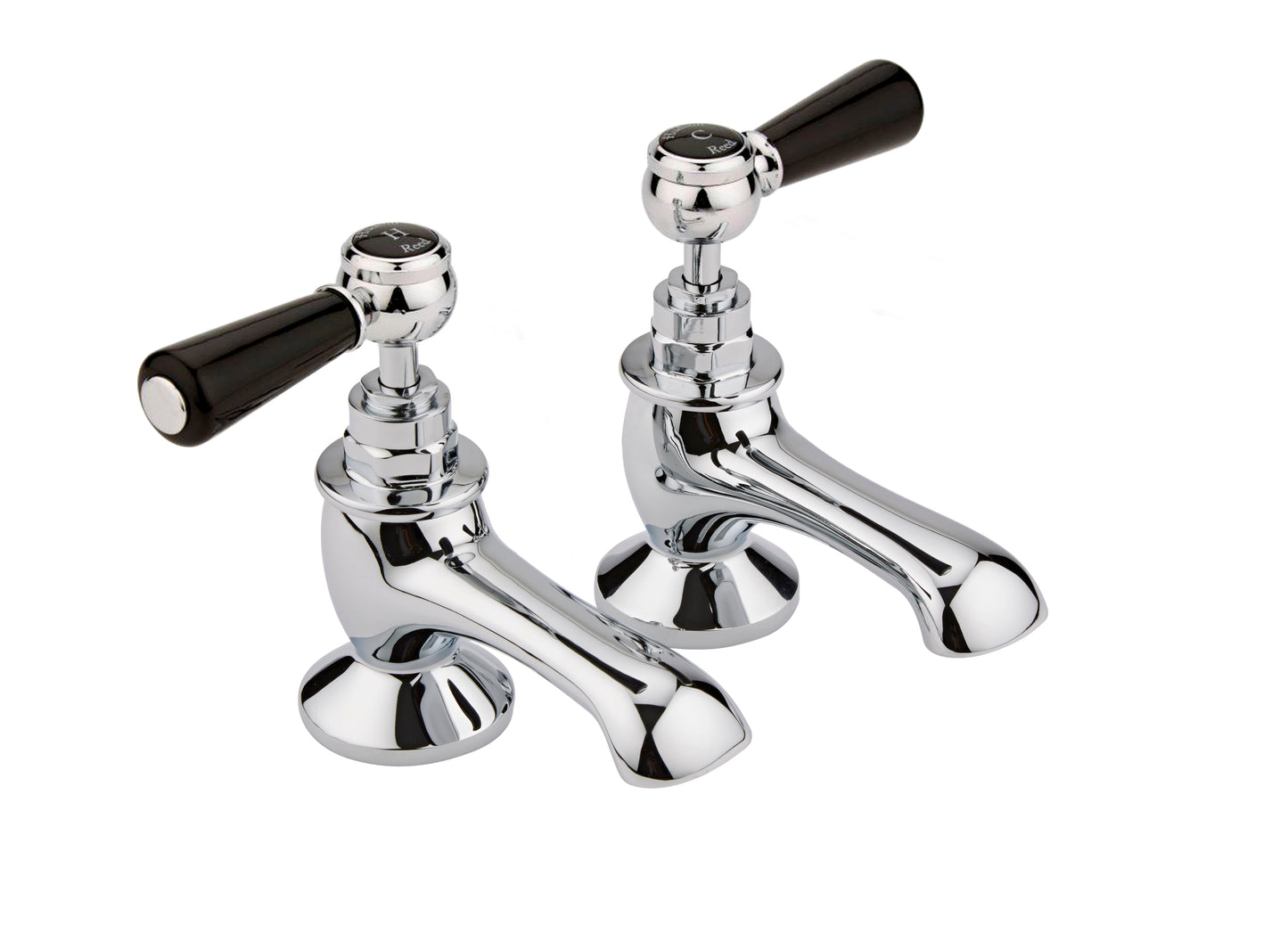 Black Topaz With Lever Handle Bath Taps