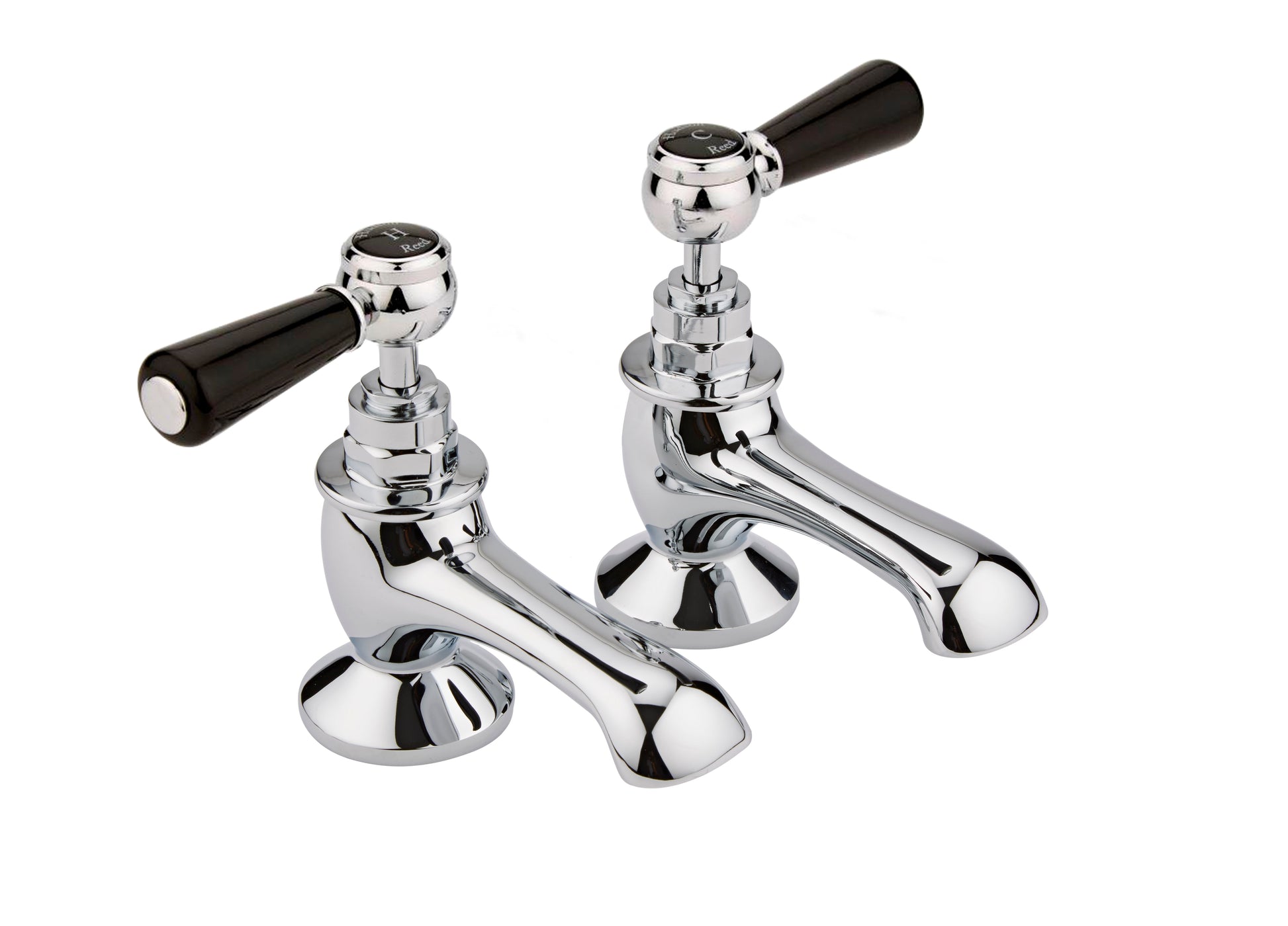 Black Topaz With Lever Handle Bath Taps