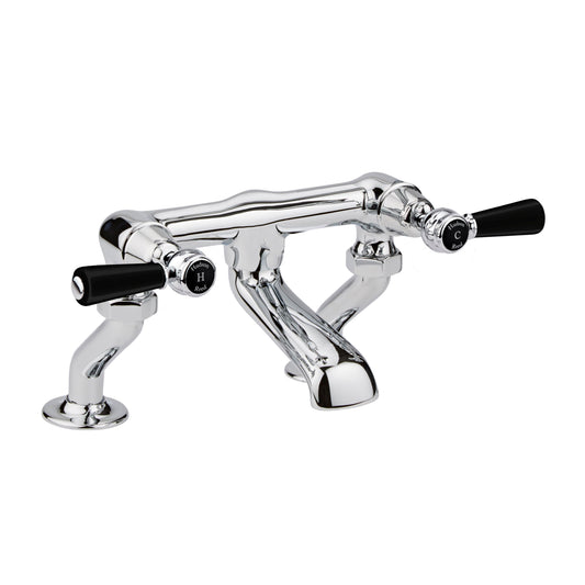Black Topaz With Lever Handle Deck Mounted Bath Filler