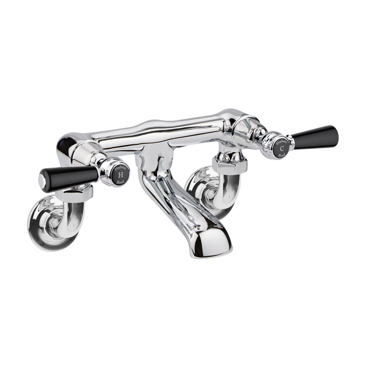 Black Topaz With Lever Handle Wall Mounted Bath Filler