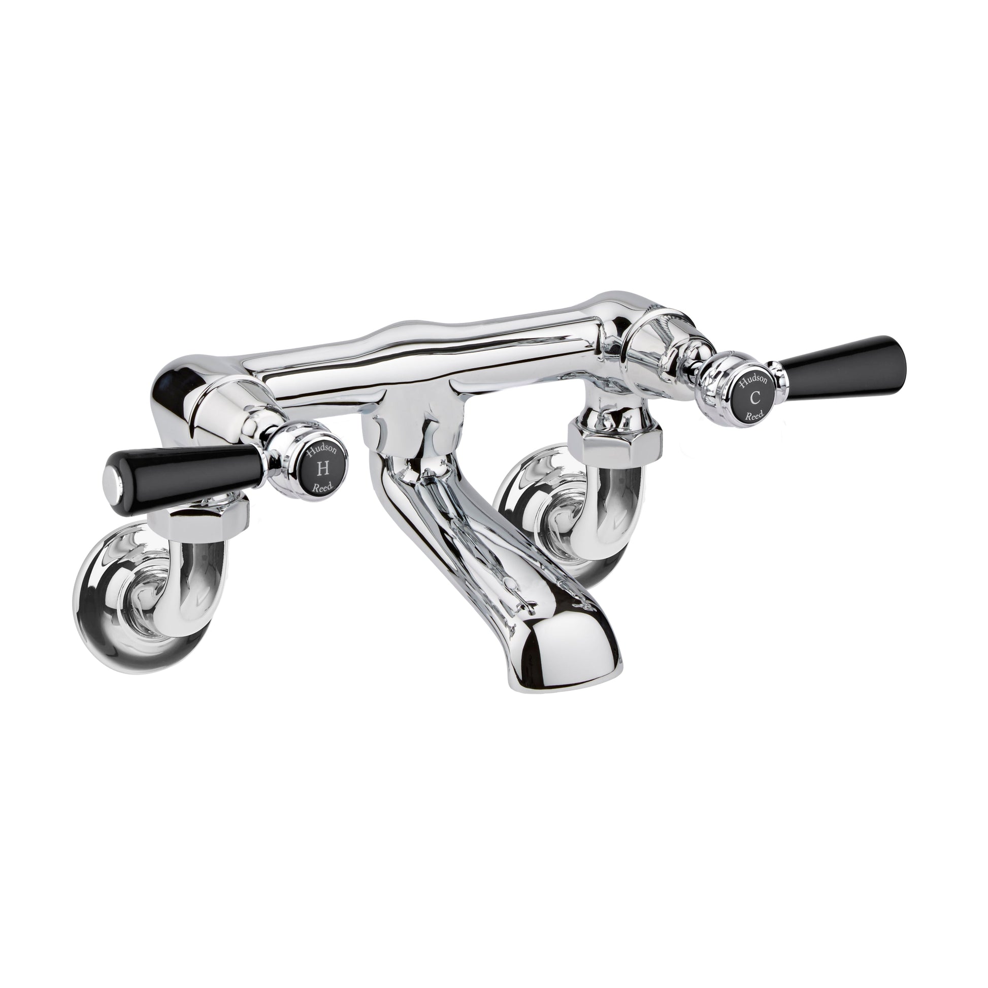 Black Topaz With Lever Handle Wall Mounted Bath Filler