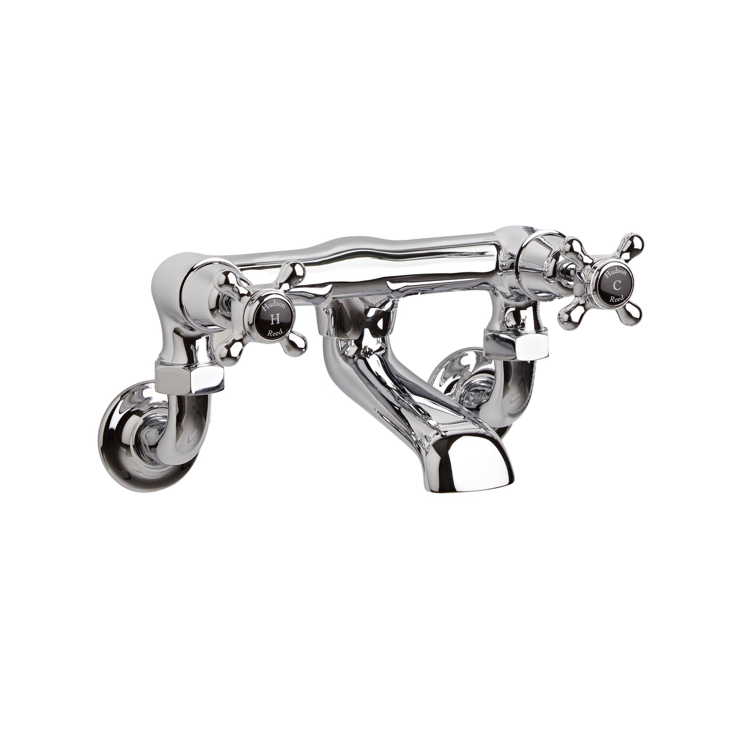 Black Topaz With Crosshead Handle Wall Mounted Bath Filler