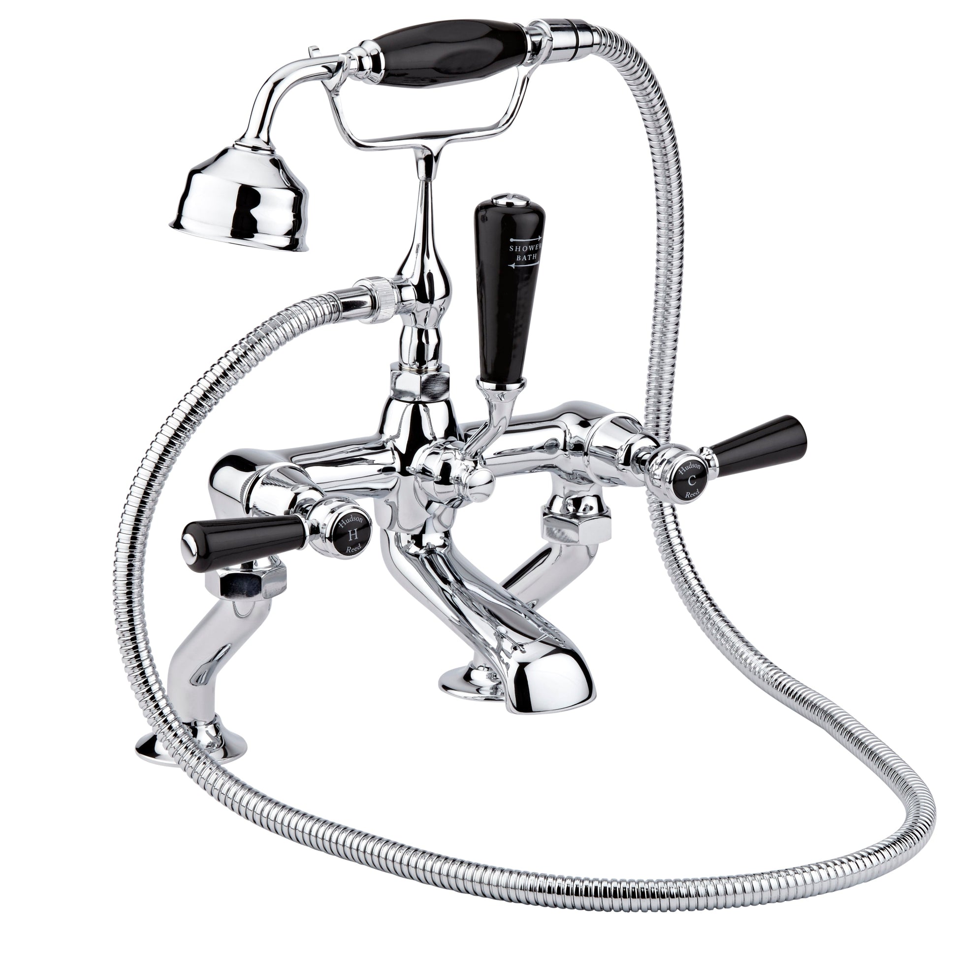 Black Topaz With Lever Handle Bath Shower Mixer