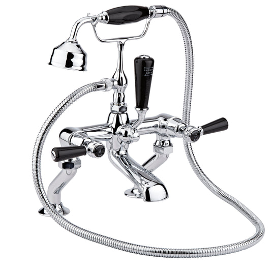 Black Topaz With Lever Handle Bath Shower Mixer