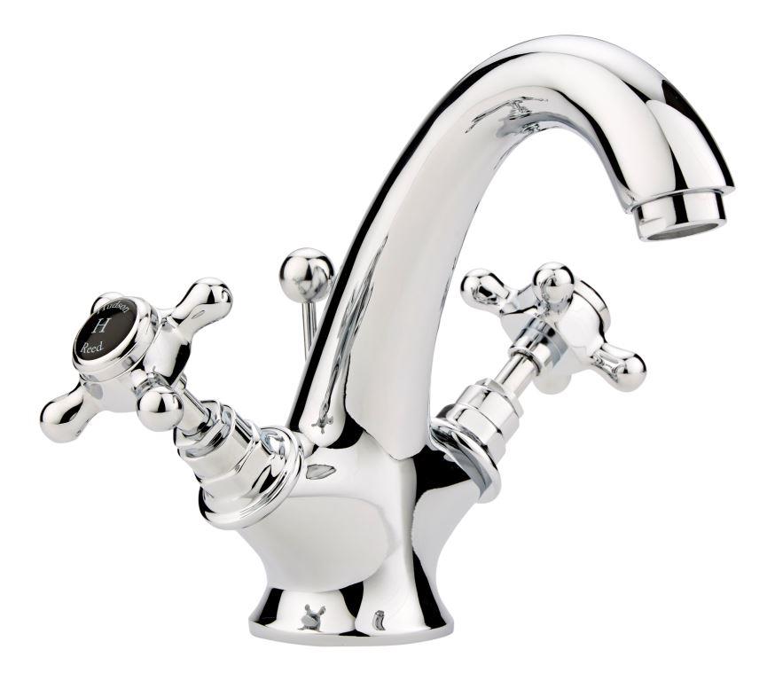 Black Topaz With Crosshead Handle Mono Basin Mixer