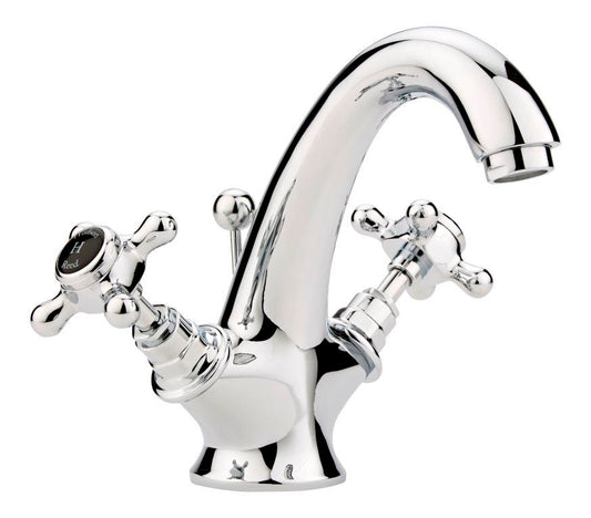 Black Topaz With Crosshead Handle Mono Basin Mixer