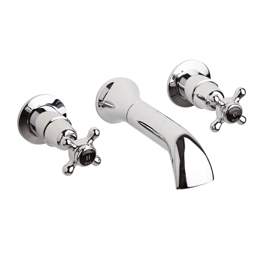 Black Topaz With Crosshead Handle Bath Spout