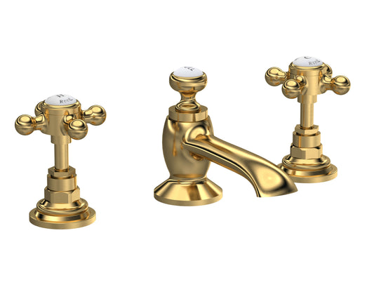 Brass Topaz With Crosshead Handle 3 Tap Hole Basin Mixer