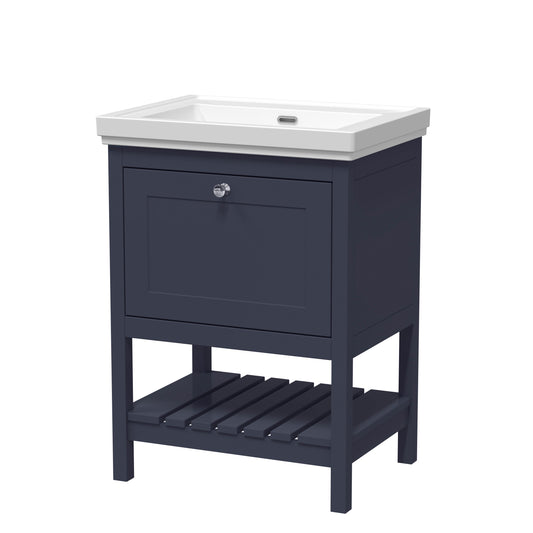 Hudson Reed Bexley 600mm Floor Standing 1 Drawer Vanity & Basin