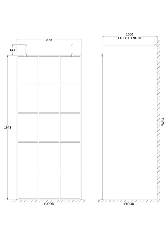 900mm Frame Screen with Arms and Feet
