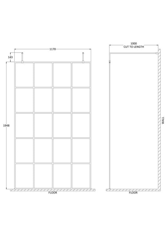 1200mm Frame Screen with Arms and Feet