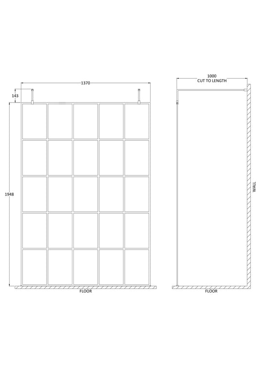 1400mm Frame Screen with Arms and Feet