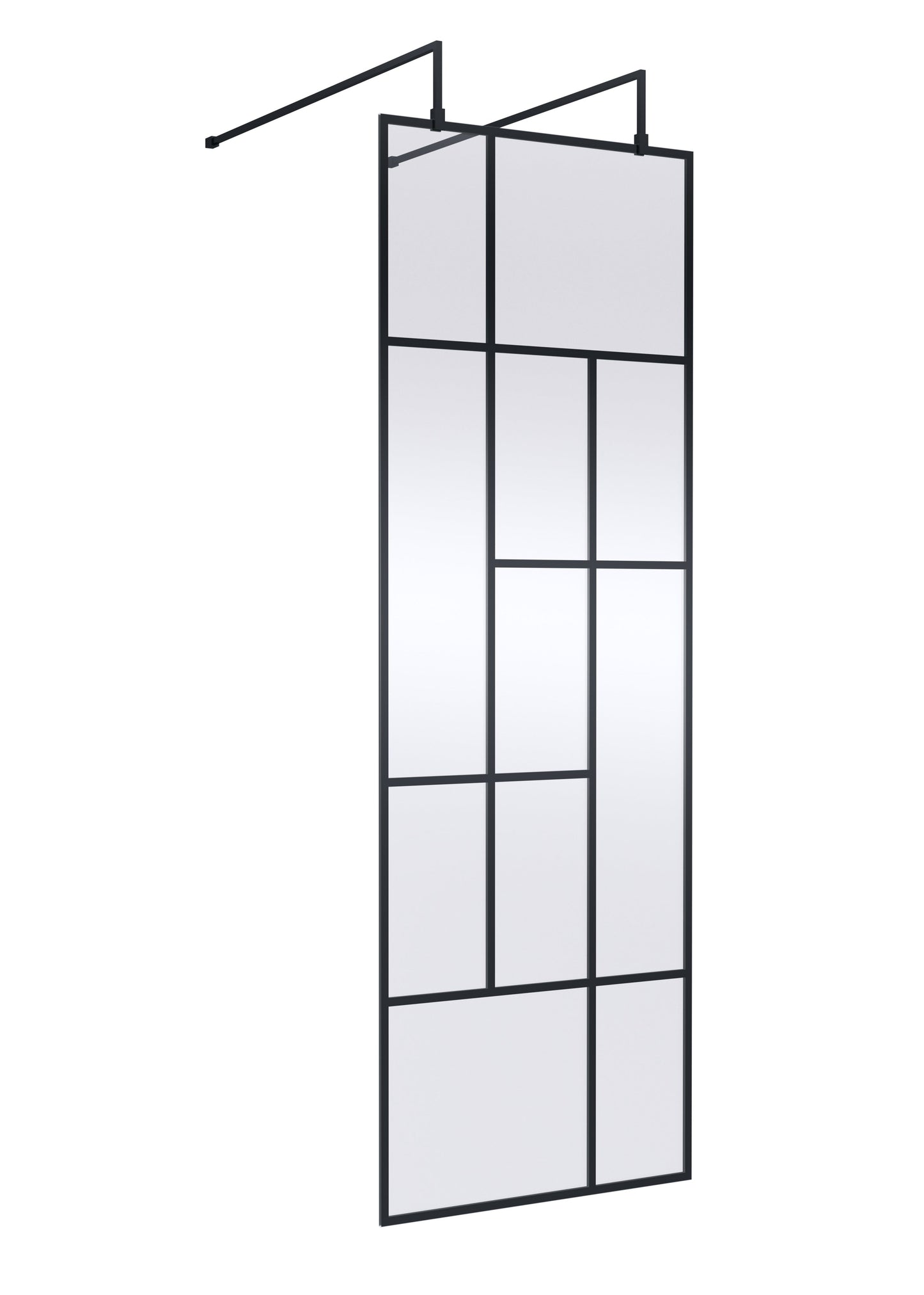 Abstract 700mm Frame Wetroom Screen with Support Bars