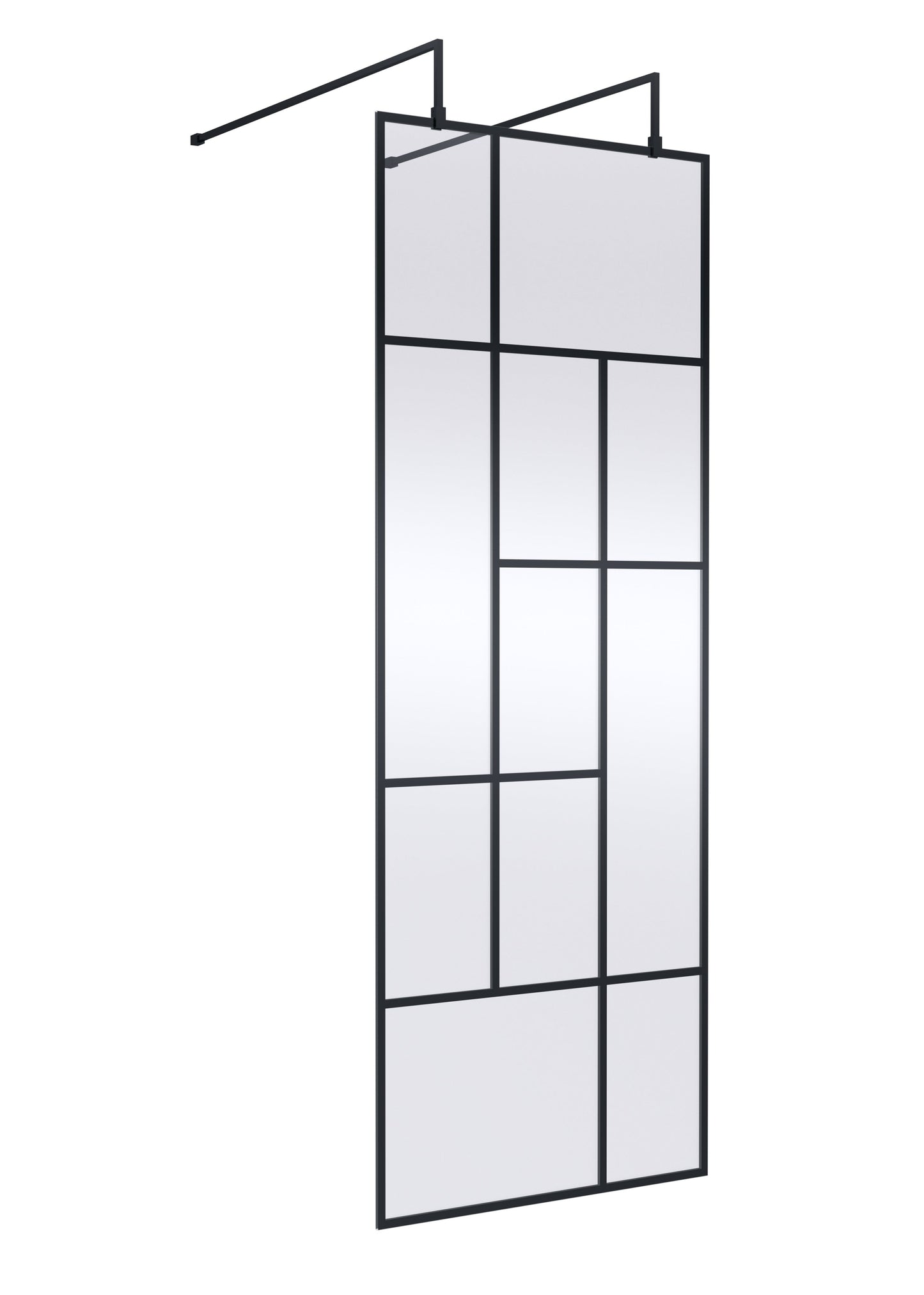 Abstract 760mm Frame Wetroom Screen with Support Bars