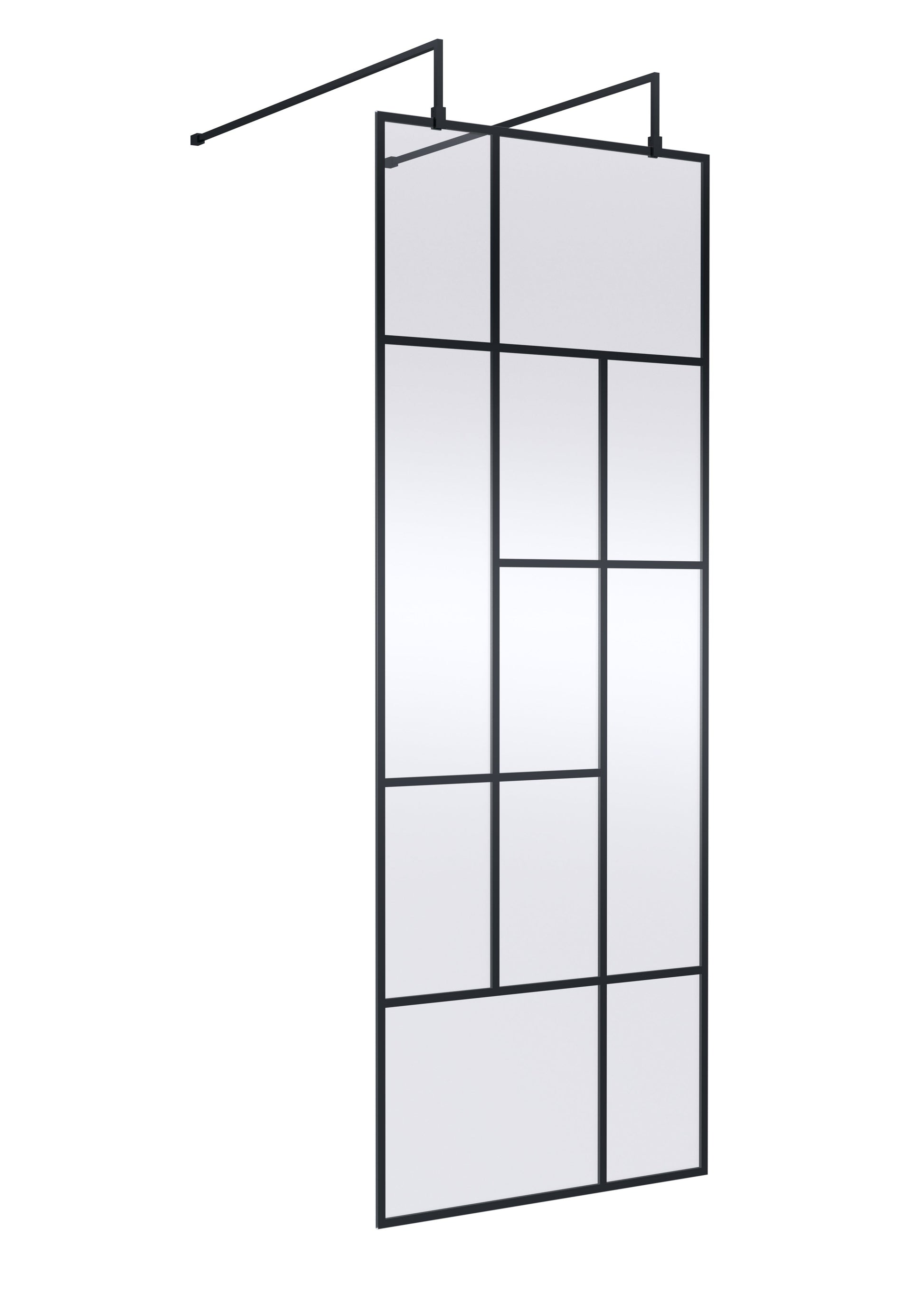 Abstract 760mm Frame Wetroom Screen with Support Bars