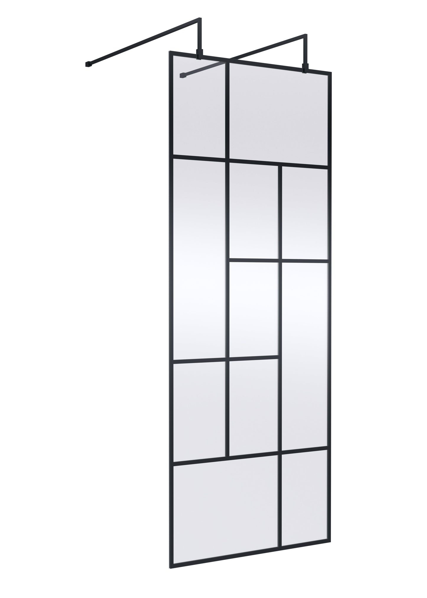 Abstract 800mm Frame Wetroom Screen with Support Bars