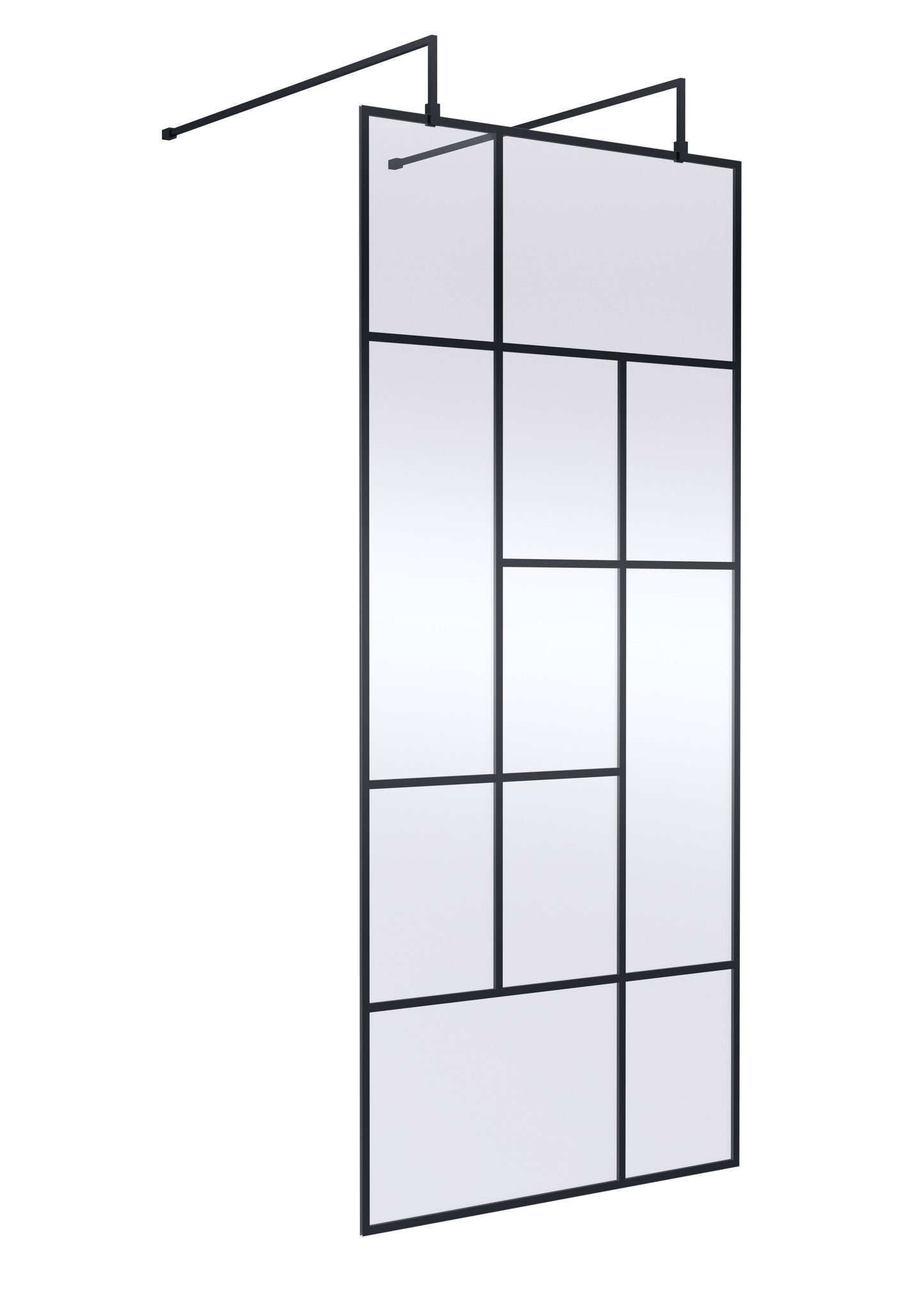 Abstract 900mm Frame Wetroom Screen with Support Bars