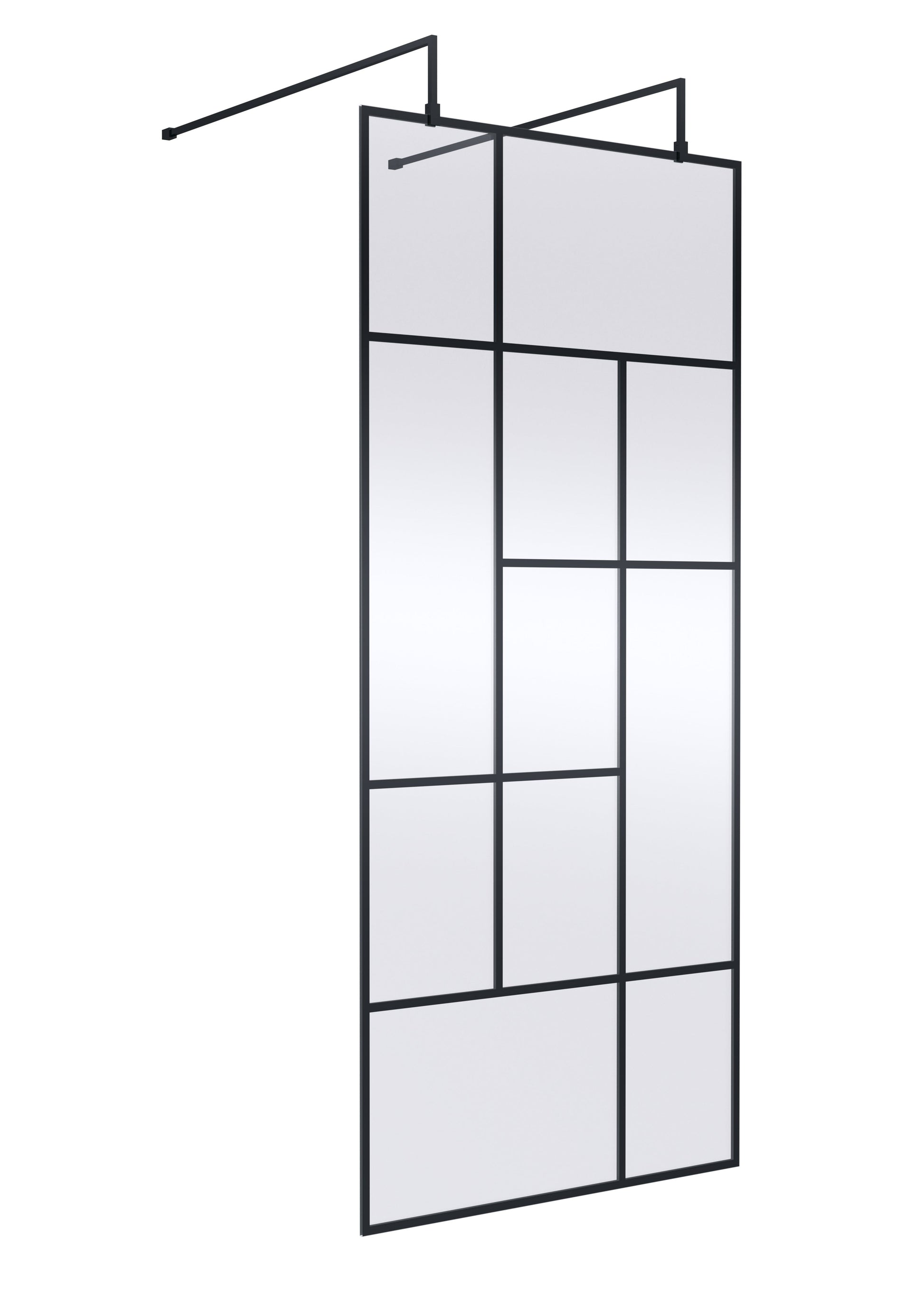 Abstract 900mm Frame Wetroom Screen with Support Bars