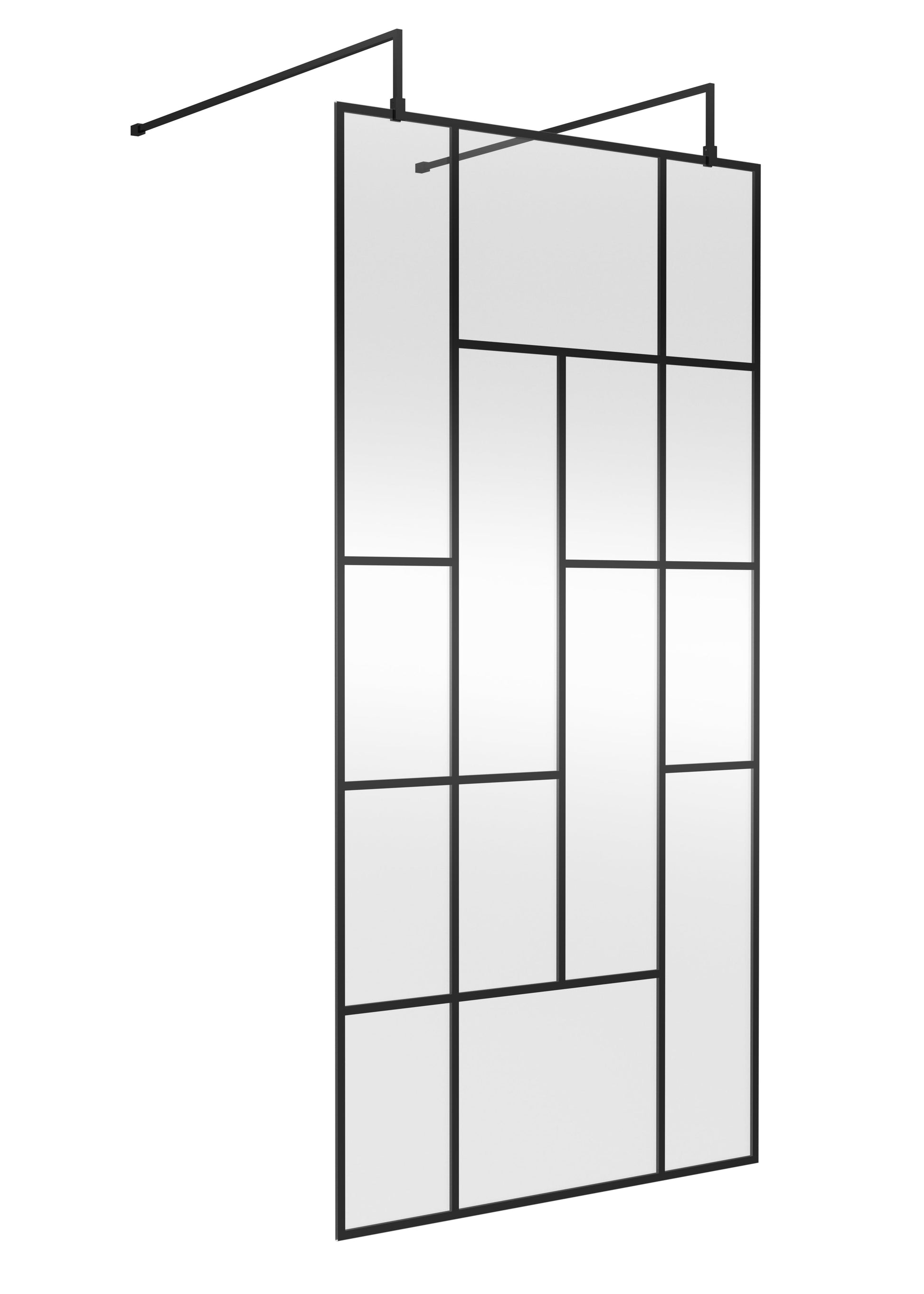 Abstract 1000mm Frame Wetroom Screen with Support Bars