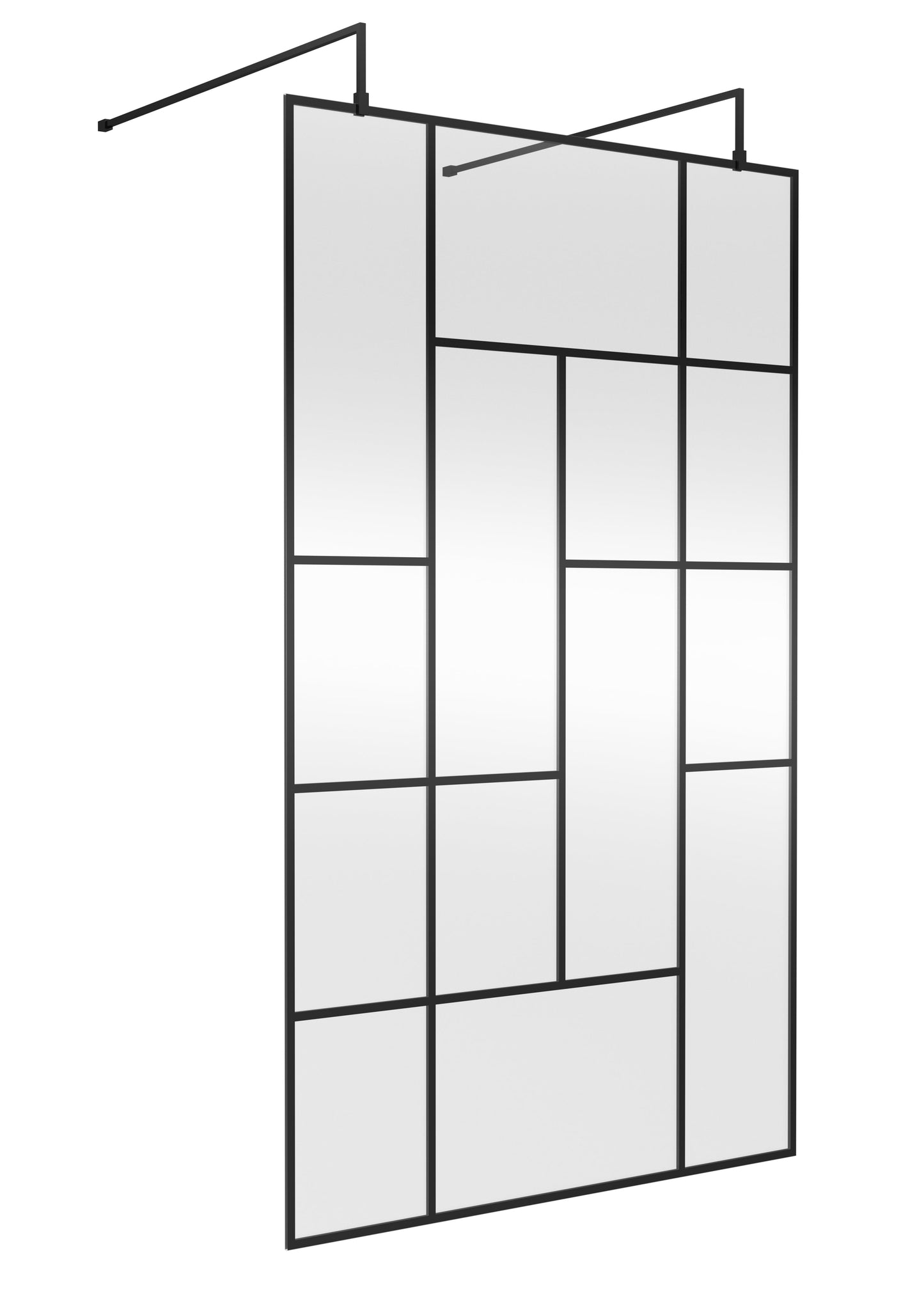 Abstract 1200mm Frame Wetroom Screen with Support Bars