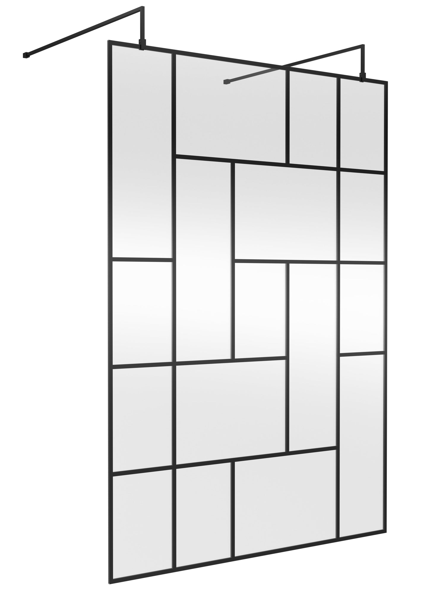 Abstract 1400mm Frame Wetroom Screen with Support Bars