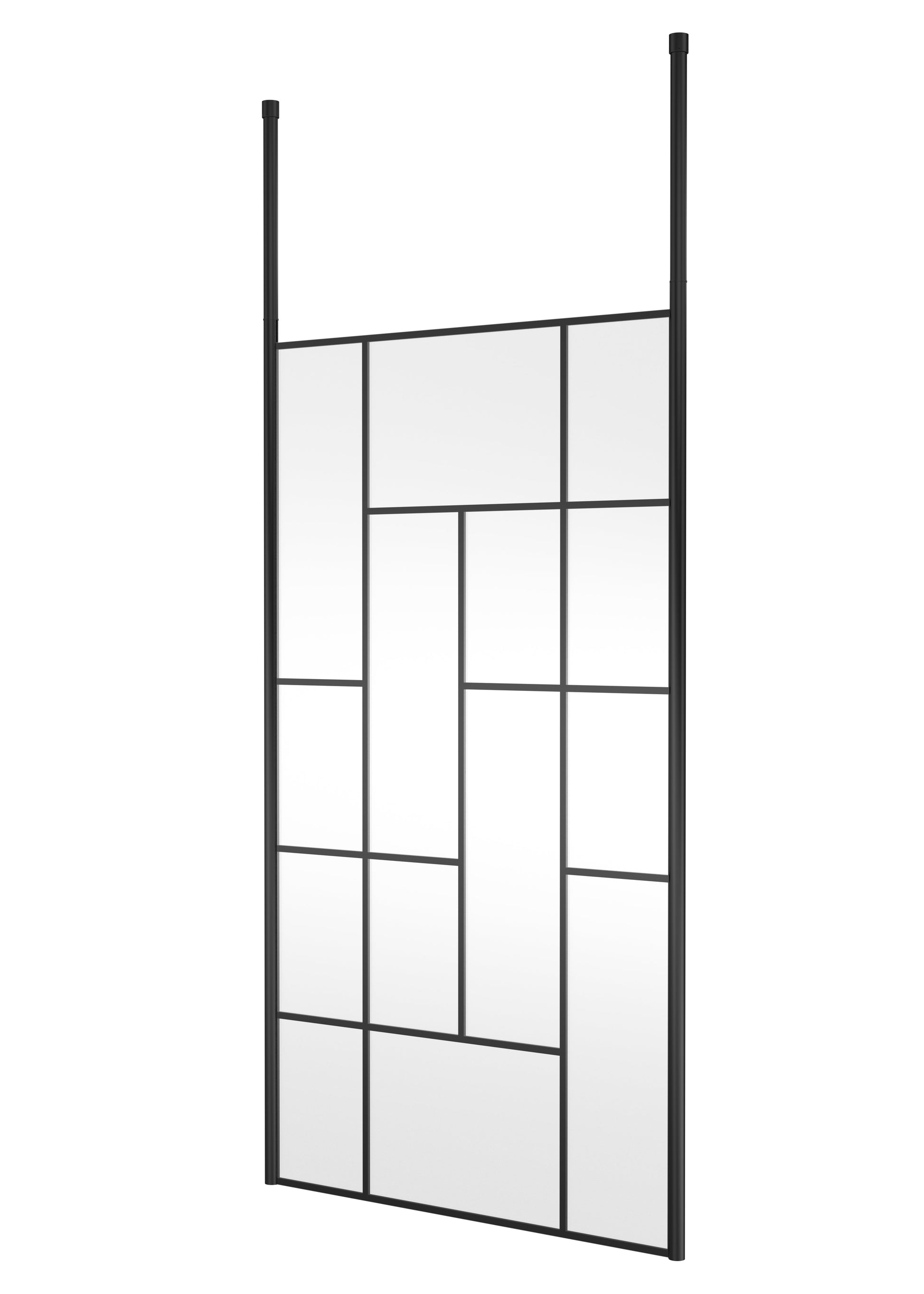 Abstract 1100mm Frame Wetroom Screen with Ceiling Posts